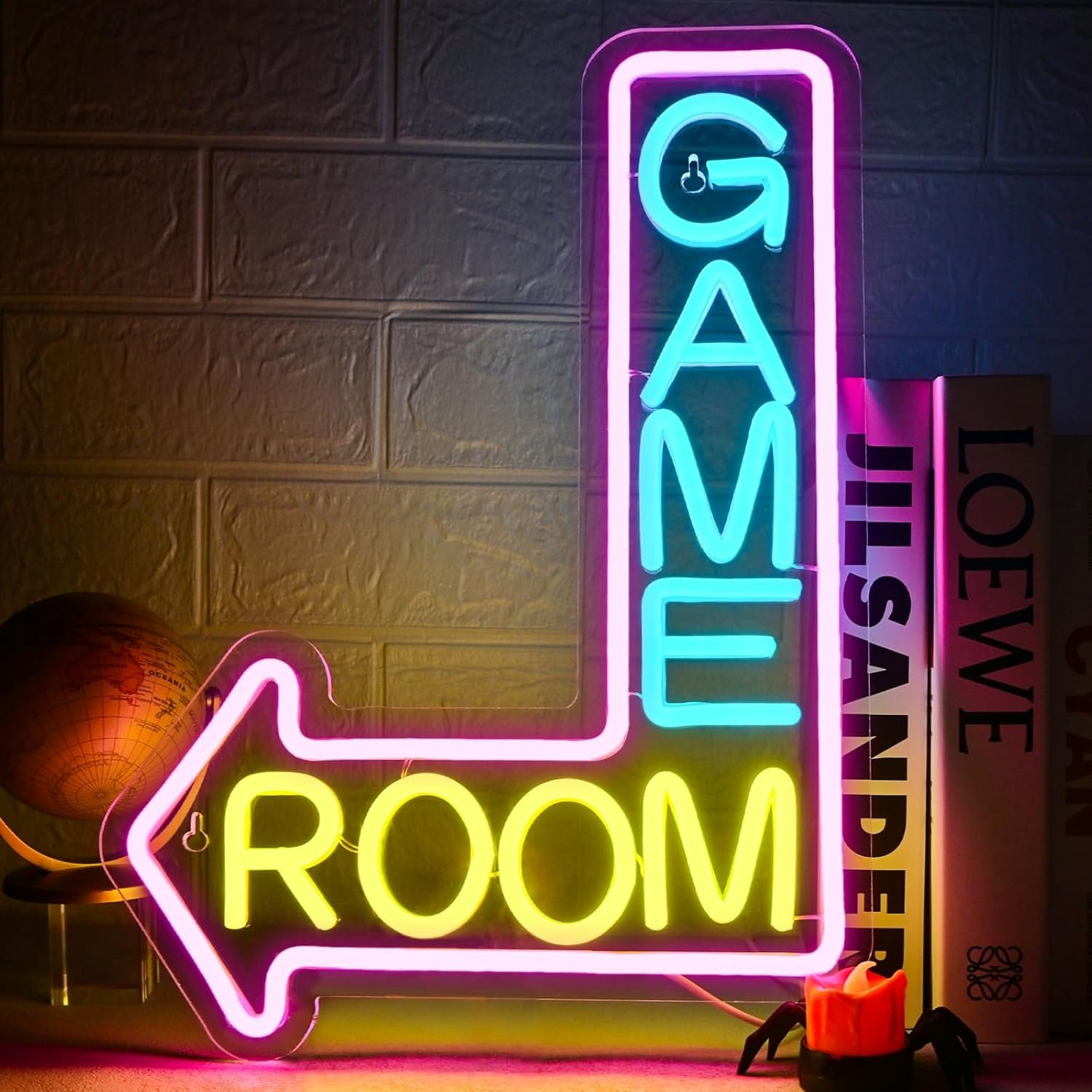 Gamerneon Game Room Neon Sign Gaming Led Neon Lights for Wall Decor Man Cave Light Up Signs for Game Room Teen Boy Bedroom Home Bar Gaming Club Decorations Gifts