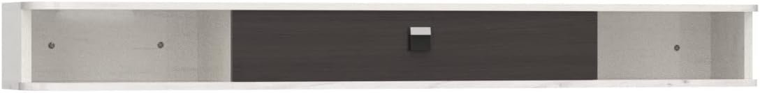 Pmnianhua Floating TV Console,55” Wall-Mounted Media Console,Floating TV Cabinet,Modern Floating TV Stand,Under TV Entertainment Shelf with Door and Storage for Bedroom Living Room (Grey-White)