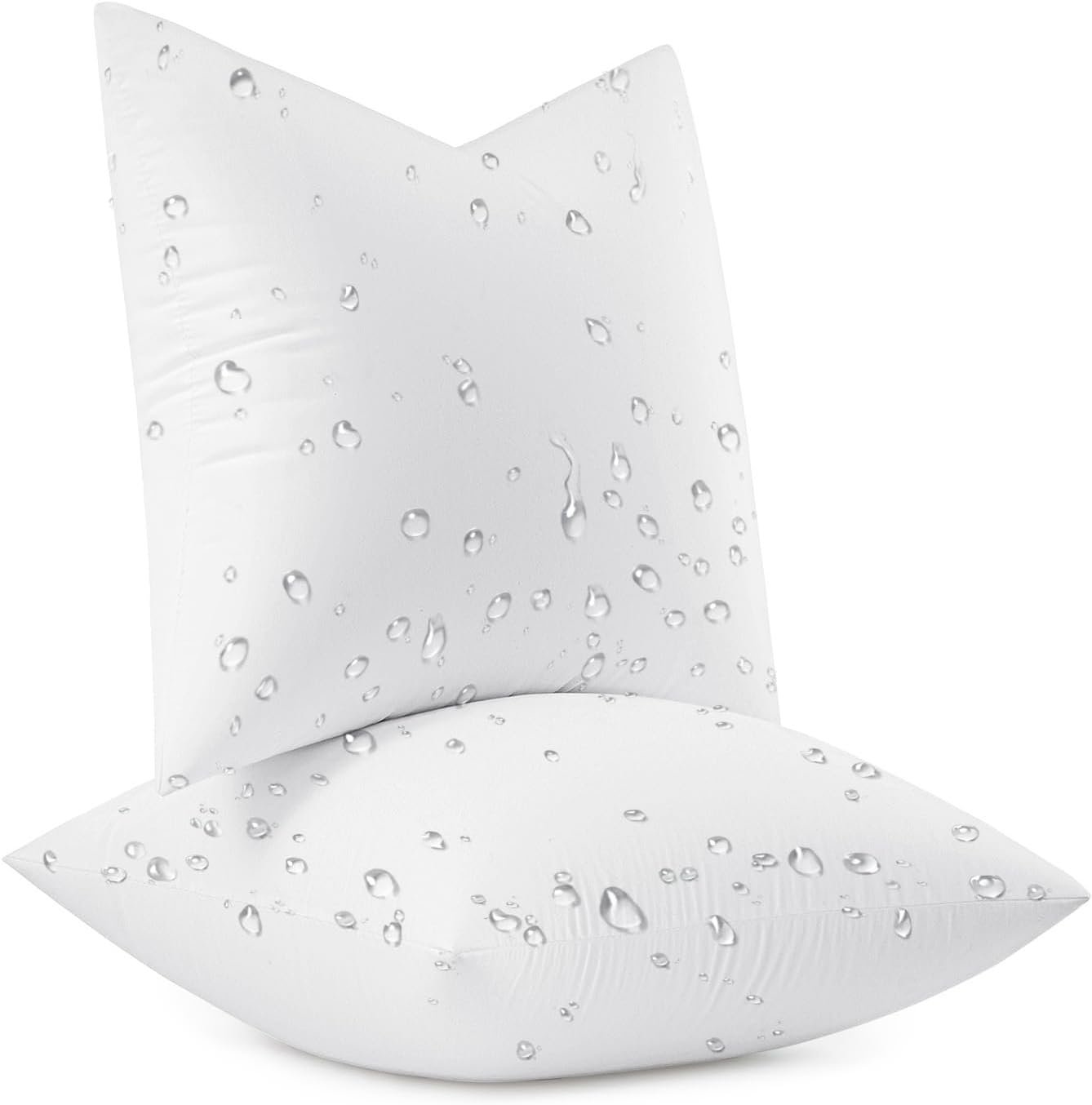 MIULEE Outdoor Pillow Inserts 18×18 Pack of 2 Waterproof Throw Pillow Inserts Decorative 100% Virgin Fibers Filling for Patio Sofa Couch