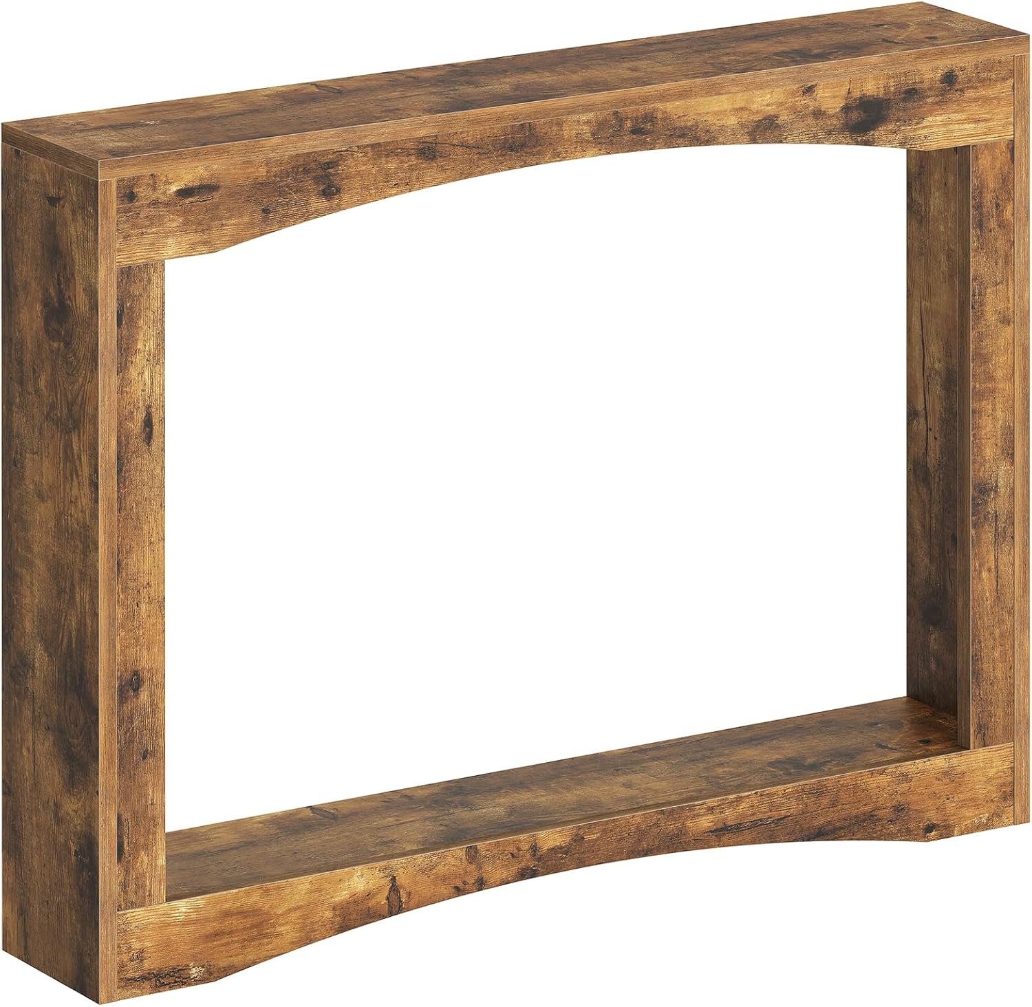YATINEY Narrow Console Table, 5.9” Thin Entryway Table, Behind Couch Table for Small Spaces, Small Farmhouse Hallway Table, for Living Room, Hallway, Foyer, Rustic Brown CT19RR