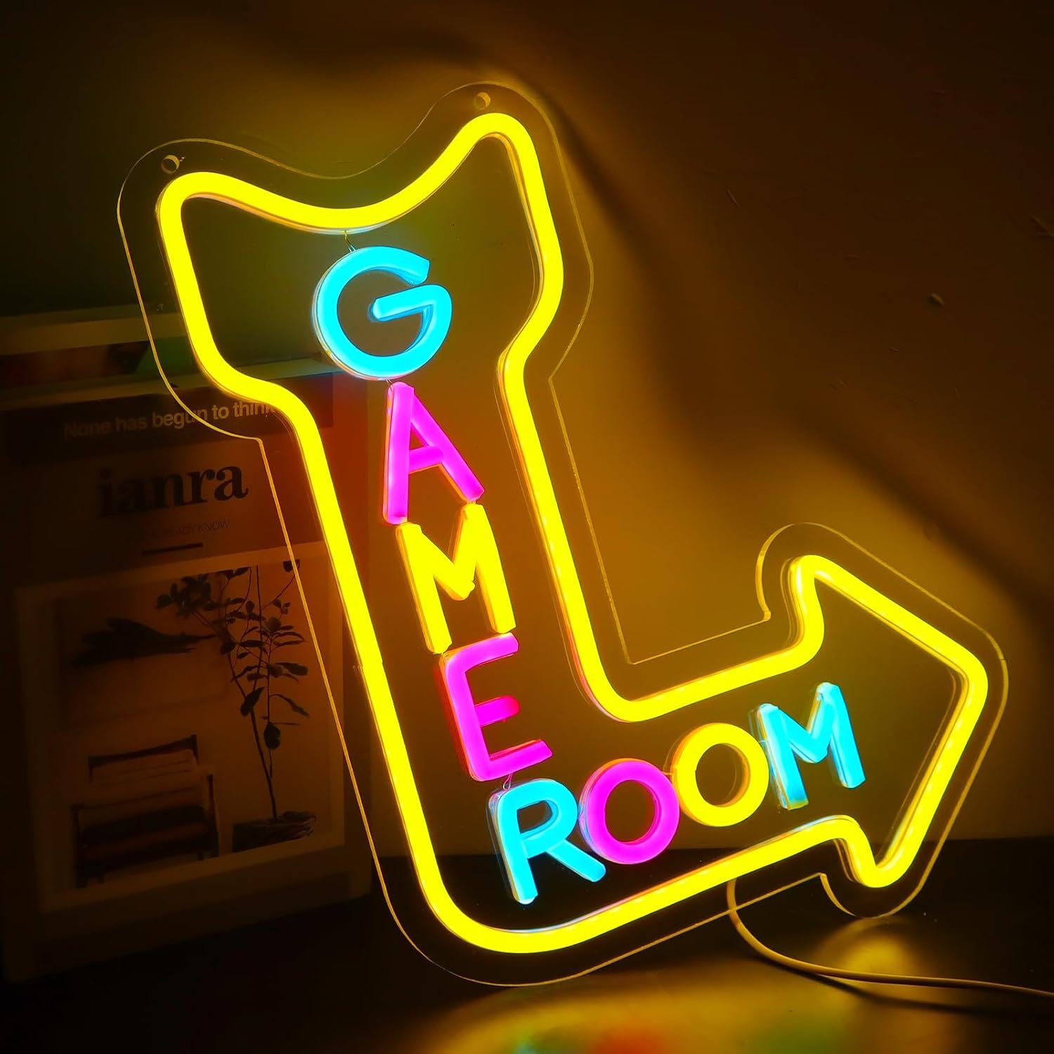 Game Room Neon Signs for Wall Decor，Led Neon Light for Man Cave, Gamer Party Decorations Gifts