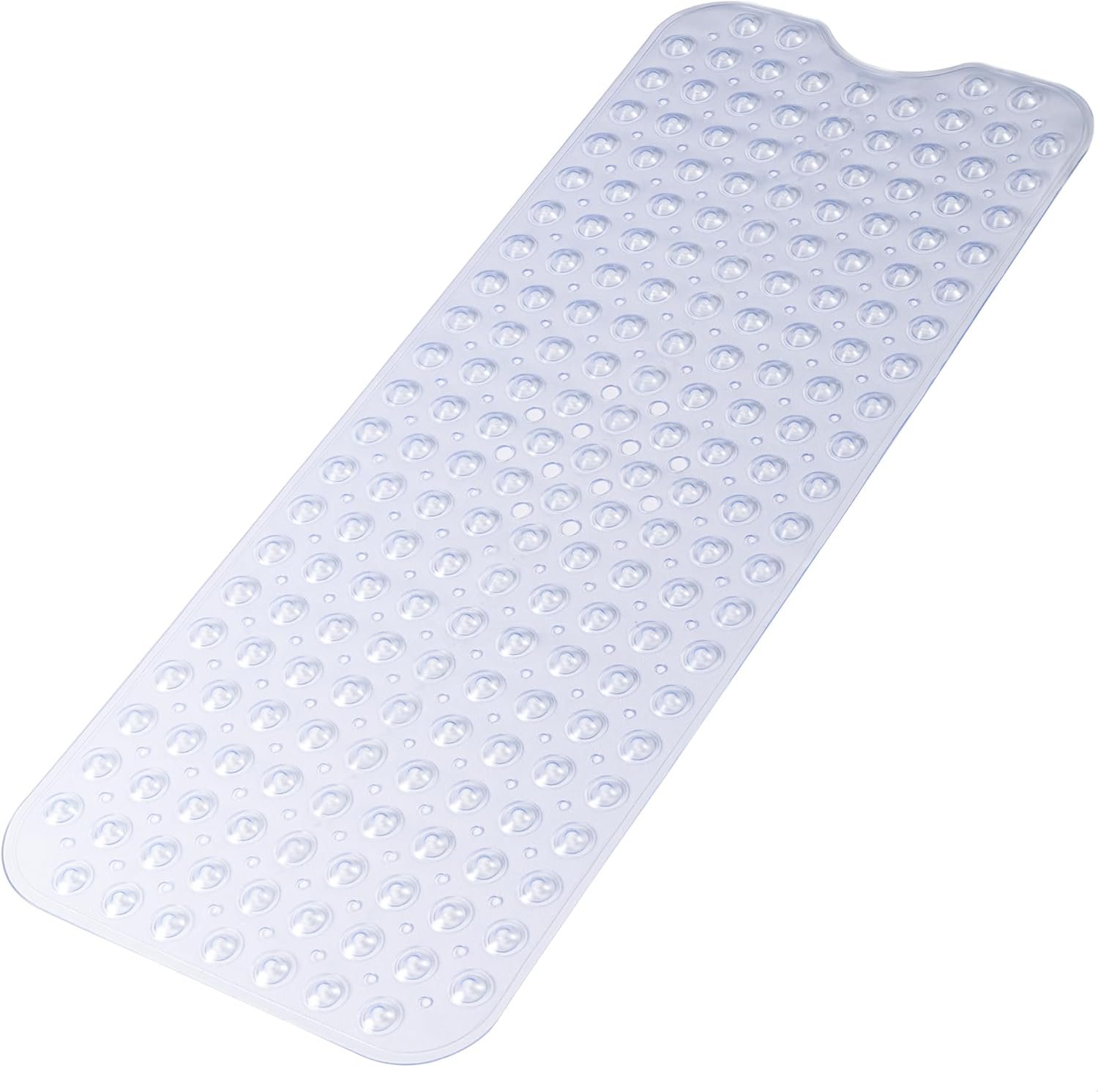 Extra Long Non Slip Bathtub Mat – 40 x 16 Inch Machine Washable Tub Mats with Suction Cups and Drain Holes for Bathroom