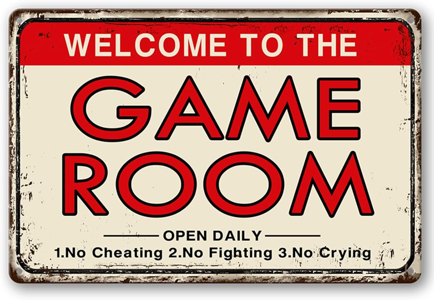 Video Game Room Accessories and Decor Retro Arcade Tin Signs Billiard Theater Powder Room Wall Decor Home Gaming Art Poster Gamer Decorations 8×12 Inch