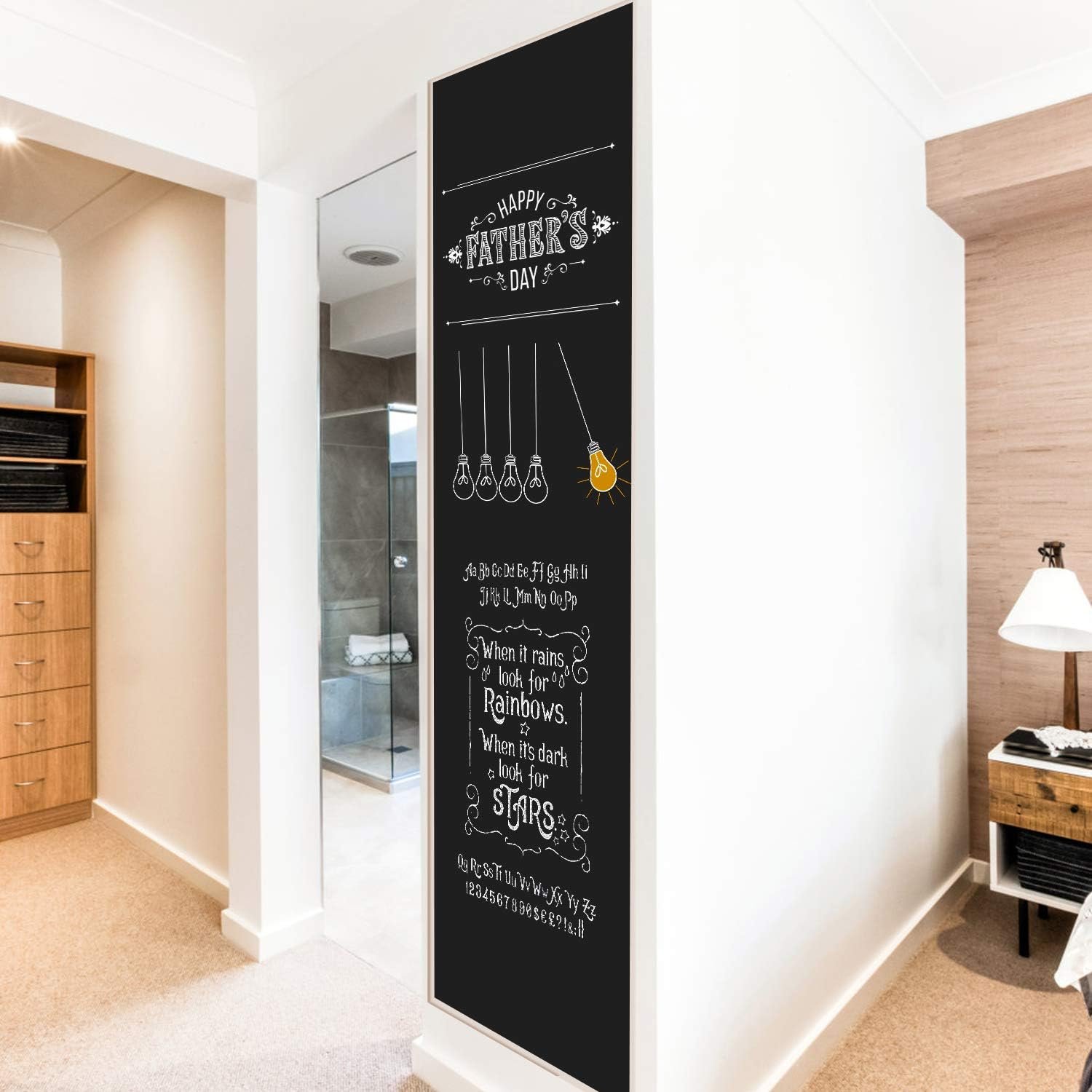 Chalkboard Wall Sticker Wall Decal Blackboard Wallpaper Large Chalkboard Contact Paper Roll KDG Self Adhesive DIY Reusable Erasable Stickers