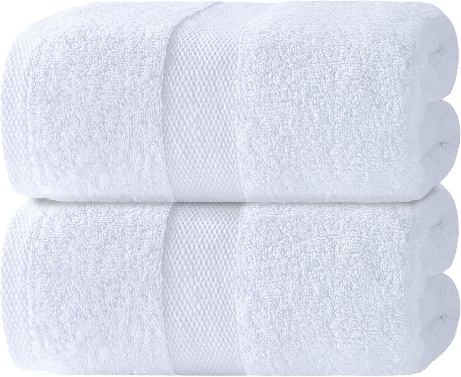 Bath Sheet Towels – 650 GSM Cotton Luxury Bath Towels Extra Large 35×70 | Highly Absorbent and Quick Dry | Hotel Quality Extra Large Bath Towels Oversized, White, 2 Pack