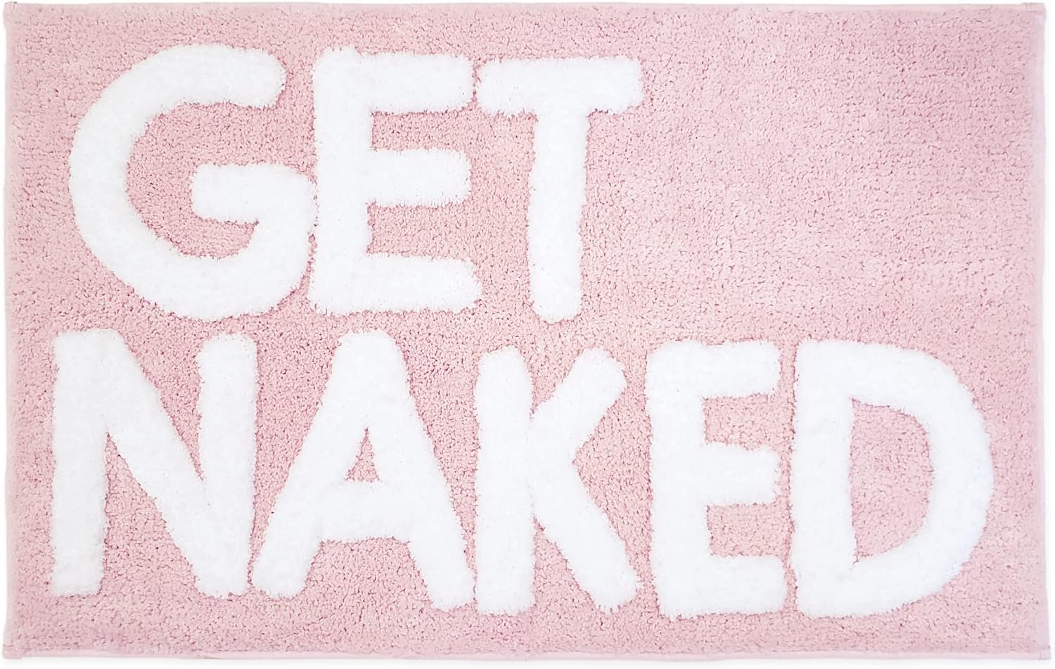 New Mungo Get Naked Bath Mat Pink – Blush Bathroom Rugs – Bath Mat – 31″ x 20″