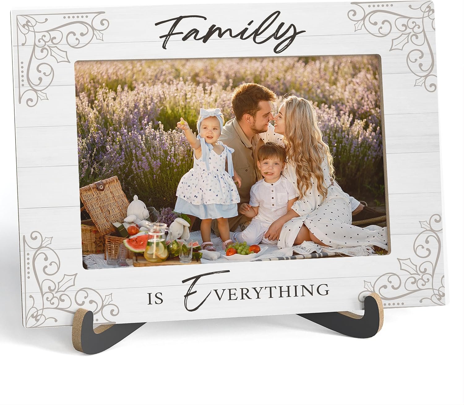 Family Picture Frame, Family Is Everything – Vintage Wooden Tabletop Photo Frame With Stand, Gifts For Family Mom Dad Grandma Grandpa, Family Gifts, Housewarming Gifts, B11
