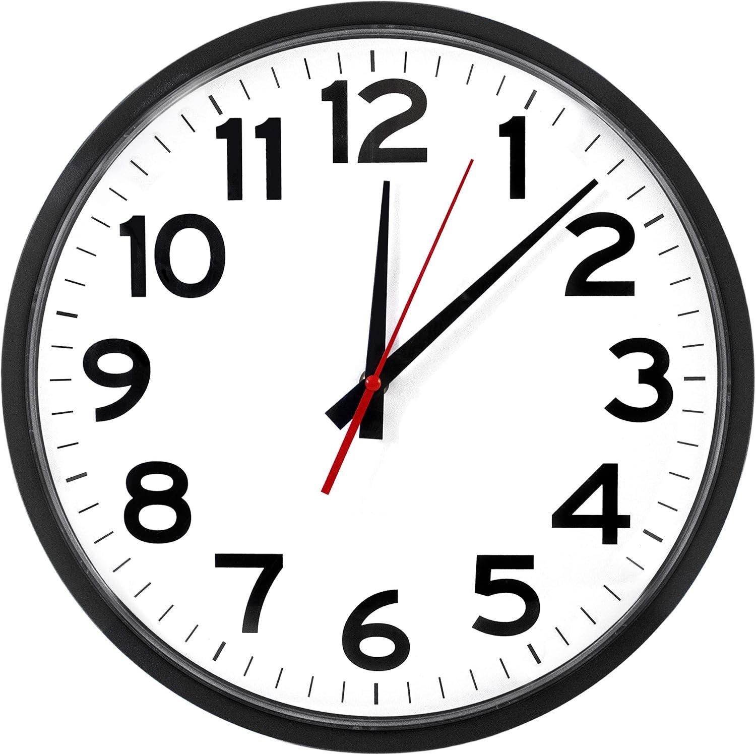 The Ultimate Wall Clock |14 Inch | Modern | Atomic | Analog | Home | Office | School | Gym | Indoor | Outdoor | Sets Automatically | Unbranded | Classic | Black | Battery Operated | Modern Décor