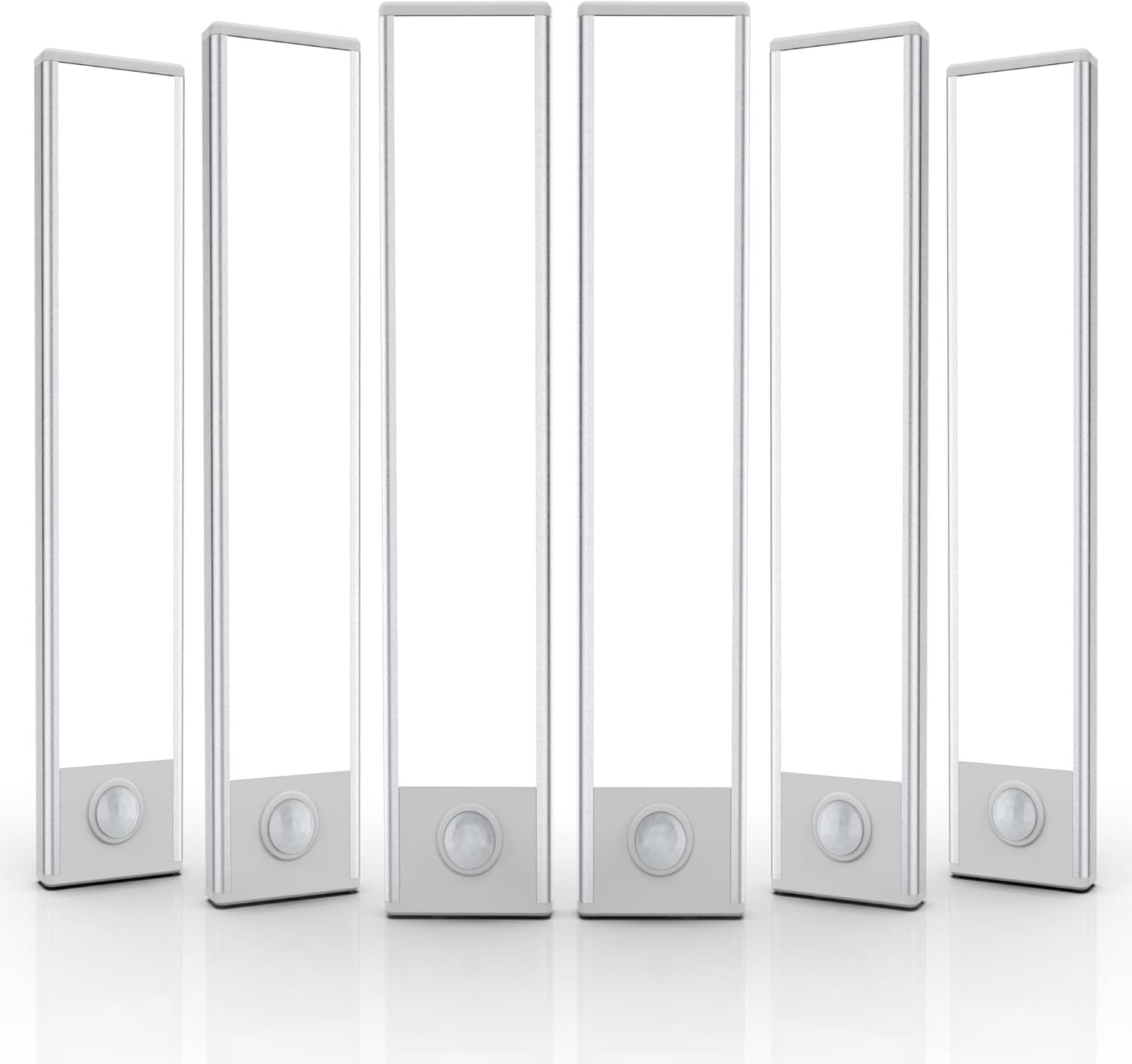 6 Pack Under Cabinet Lights Wireless, 32 LED Motion Sensor Light Indoor Rechargeable Magnetic Closet Lights Battery Operated, Under Counter Lights for Kitchen, Wardrobe, Hallway, Stairs