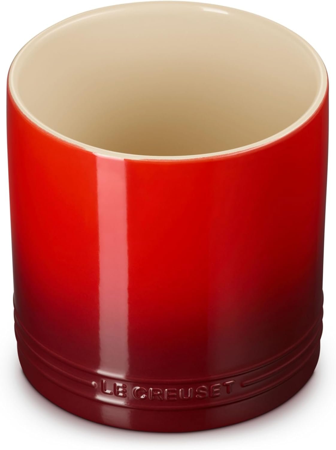 Le Creuset Stoneware Signature Utensil Crock, 2.7 qt., Cerise