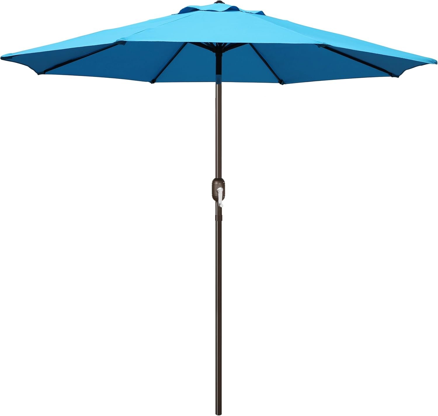 Blissun 9′ Outdoor Patio Umbrella, Outdoor Table Umbrella, Yard Umbrella, Market Umbrella with 8 Sturdy Ribs, Push Button Tilt and Crank
