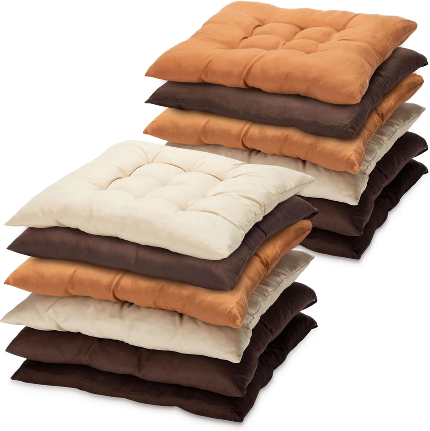 Geetery Floor Pillows for Kids Bulk Floor Cushions for Classroom 15.7” Seating Cushions Classroom Pillows for Students Reading Corner Tatami Yoga Nursery Daycare(12 Pcs,Coffee Color,Square)