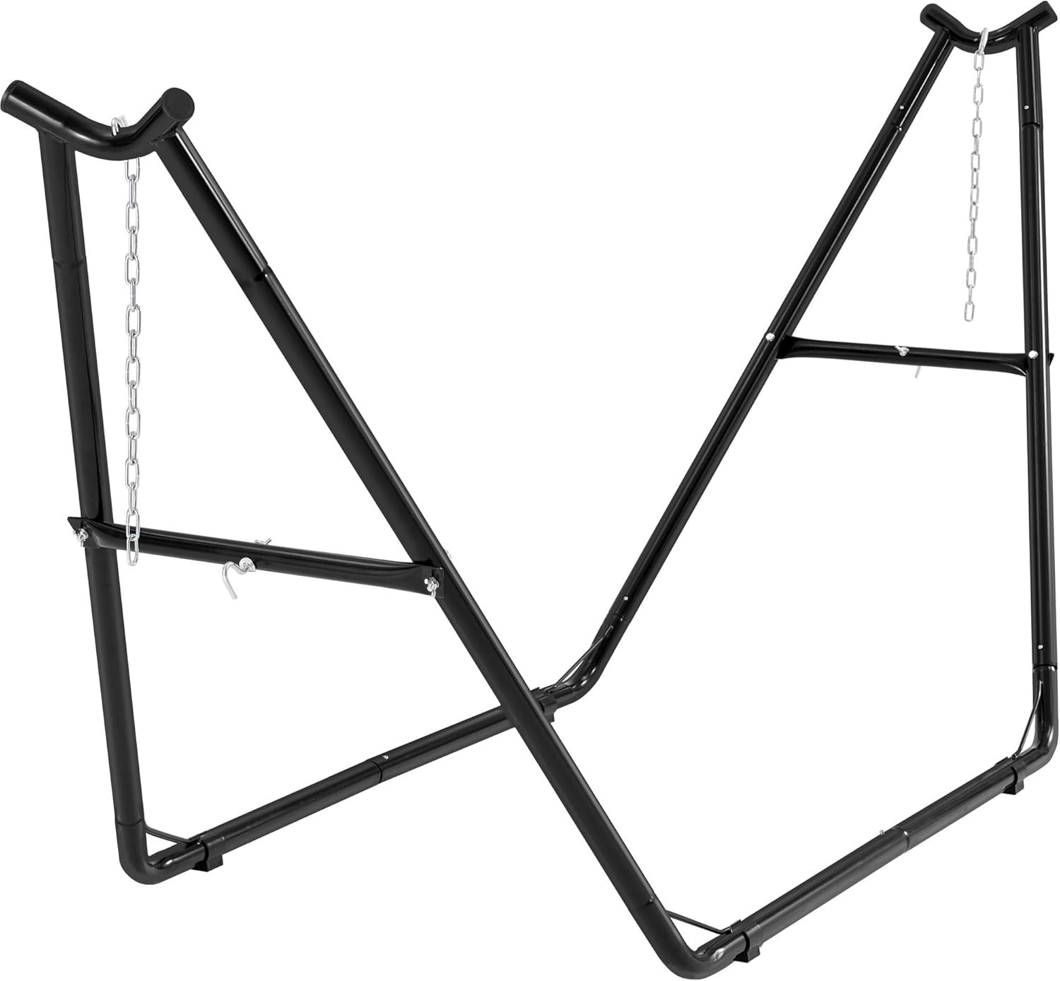 Homgava Universal 2-Person Hammock Stand, 660LBS Capacity,Heavy Duty Steel Hammock Stand, Fits 9.6-14ft Hammocks, Indoor and Outdoor Universal Hammock Stands,Black