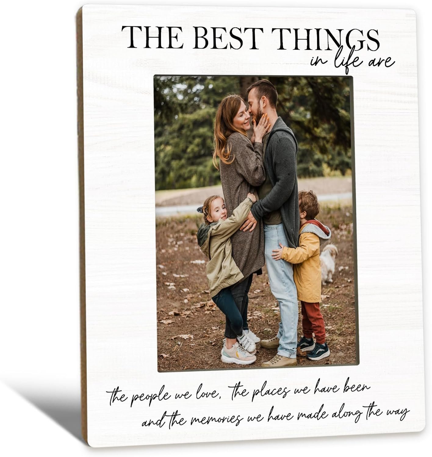 Family Picture Frame 5×7, Friends Photo Frame, Birthday Christmas Gifts for Family Friends, The Best Things in Life are The People We Love Wooden Picture Photo Frames for Desk Home Room Decor