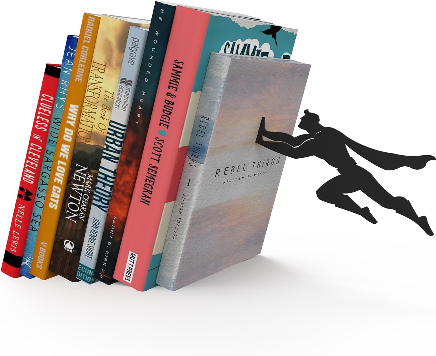 Artori Design Superman Superhero Bookends – Decorative Book Ends for Shelves, Unique Comic Book Holder & Gift for Men, Kids & DC Fans