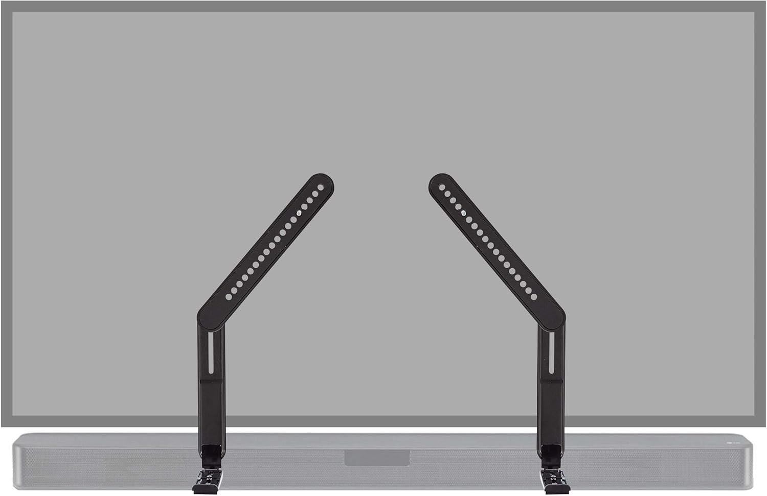 ECHOGEAR Sound Bar Mounting Brackets for TVs – Adjust Height & Depth for Maximum Compatibility Between Your TV & Soundbar – Works with with LG, Vizio, Bose, Dolby Atmos Speakers & More