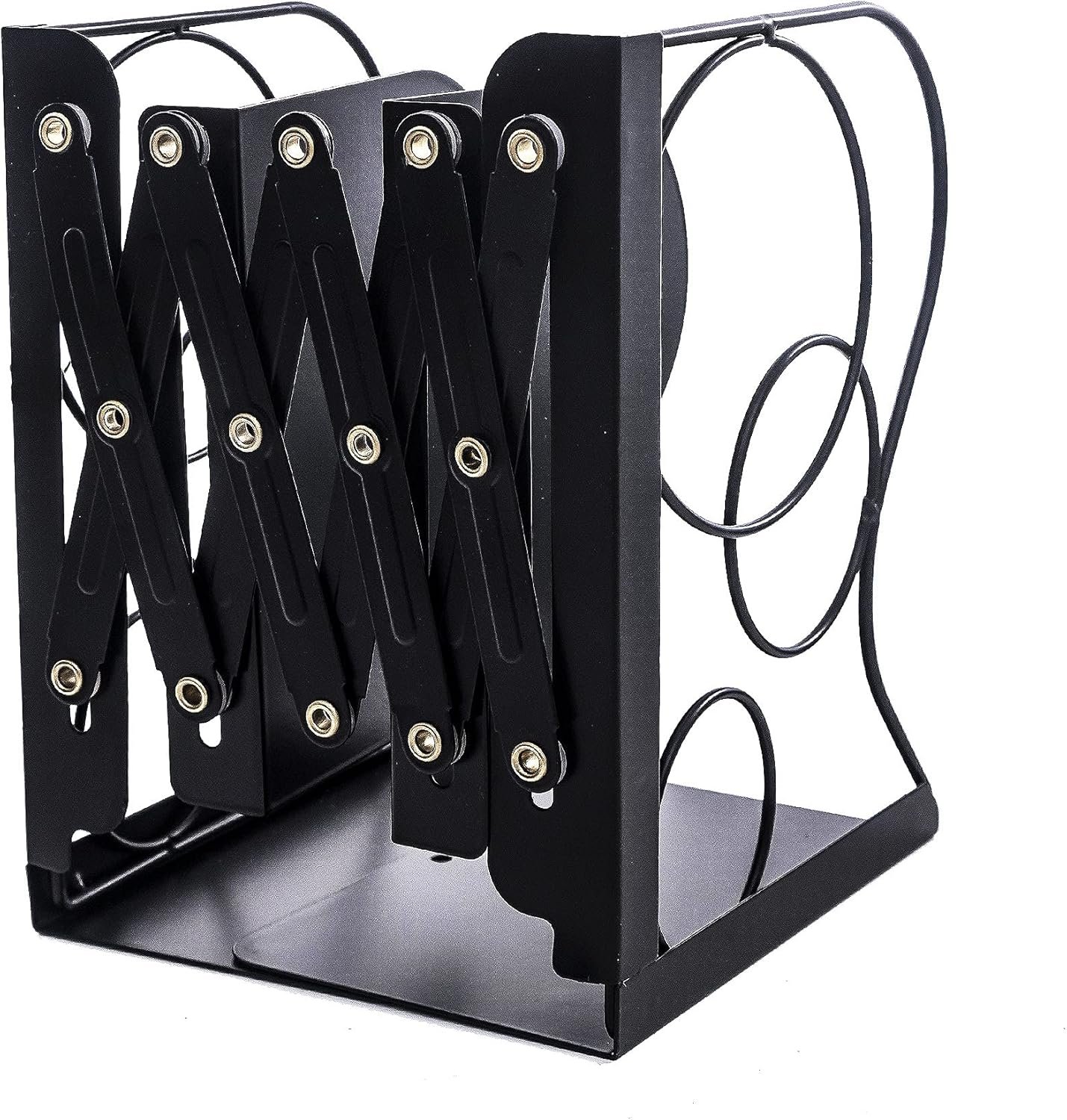 Adjustable Bookends Metal Book Ends for Heavy Book Holder Heavy Duty Bookends Nonskid Bookcase Desktop Book Organizer Binder Holder